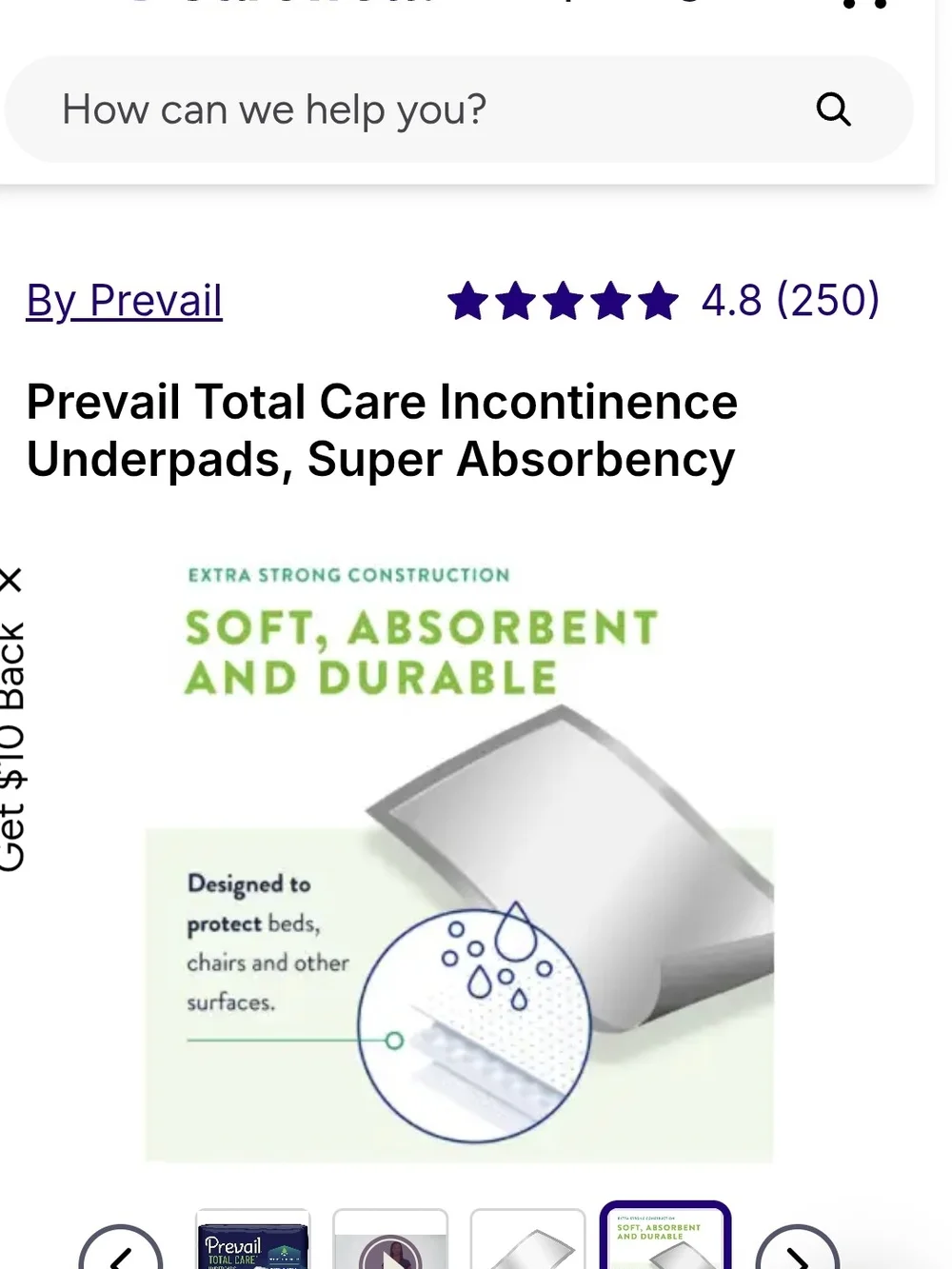 Total Care Extra Large Underpads - Navy/Green